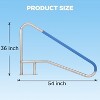 Pool Handrail – 304 Stainless Steel Rustproof Swimming Pool Rail with Blue Grip Cover, Humanized Curved Design for Inground Pools - 2 of 4