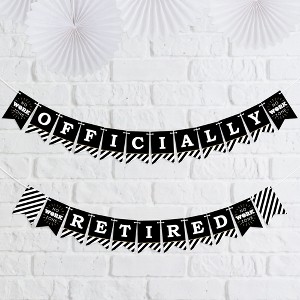 Big Dot of Happiness Happy Retirement - Retirement Party Mini Pennant Banner - Officially Retired - 1 of 4