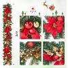 TackView 6FT Pre-Lit Christmas Garland, Xmas Garland with 20 Lights Flowers Ball Ornaments Berries, Xmas Decorations for Indoor Outdoor Decoration - 4 of 4