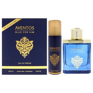 Aventos Blue by Fragrance World for Men - 2 Pc Gift Set 3.4oz EDP Spray, 1.7oz Body Spray - 1 of 4