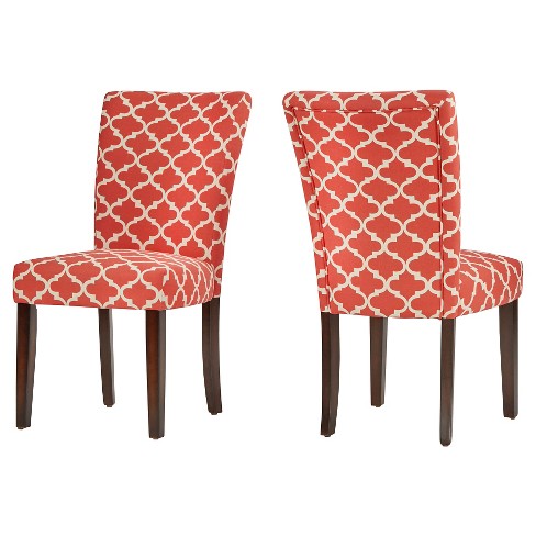 Set Of 2 Quinby Side Dining Chair Red - Inspire Q: Elegant Upholstered ...