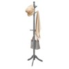 Tangkula Free Standing Coat Rack Solid Wood Hall Tree w/9 Hooks & 2 Adjustable Height Grey/Black/Brown - 4 of 4