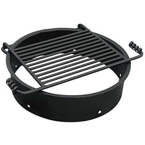 Steel Ground Fire Pit Ring Insert Liner, Black Fire Pit Ring