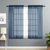 Designer Sheer Voile Rod Pocket Curtains For Small Windows - 2 of 3