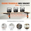 VEVOR Shelf Bracket Foldable, 24” L 2 Pcs , Heavy Duty Floating Shelf Brackets, Brackets for Shelves, 5mm Thick Matte Black L Shelf Bracket, Black - 3 of 4