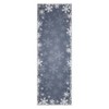 Christmas Snowflake Area Rug, Indoor Floor Carpet Washable with Non Slip Backing, Low Pile Stain Resistant Floor Mat for Living Room, Nursery - 3 of 4
