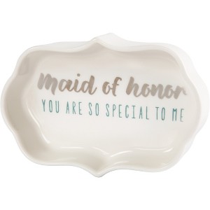 Pavilion Gift Company - Maid of Honor - 4" Trinket Dish - Decorative Trays and Platters - 1 of 4