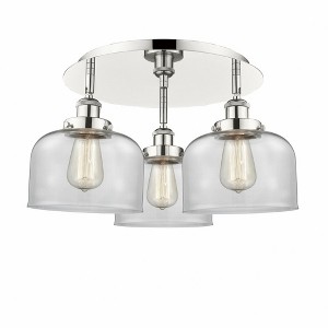 Bell - 3 Light Flush Mount In Art Deco Style-9.25 Inches Tall and 19.75 Inches Wide - 1 of 1