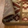Farmhouse Color Block Rustic Power-Loomed Living Room Bedroom Entryway Indoor Area Rug or Runner by Blue Nile Mills - 3 of 4