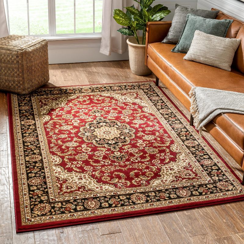 Noble Medallion Persian Floral Oriental Formal Traditional Area Rug, 3 of 10