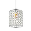 YIYIBYUS 3 Light Chrome Crystal Adjustable Ceiling Pendant Light - 3 of 4