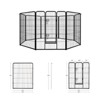VisioGear 8 Panels Puppy Playpen, Foldable Dog Pen with Doors for Camping, Yard, Black, 30.94"*39.29"*0.59" - 3 of 4