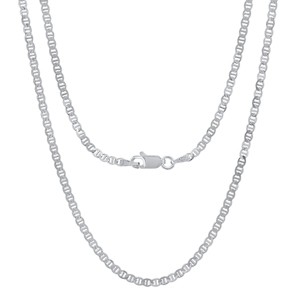 Steeltime 24" Italiansterling silver mariner link chain necklace - 1 of 3