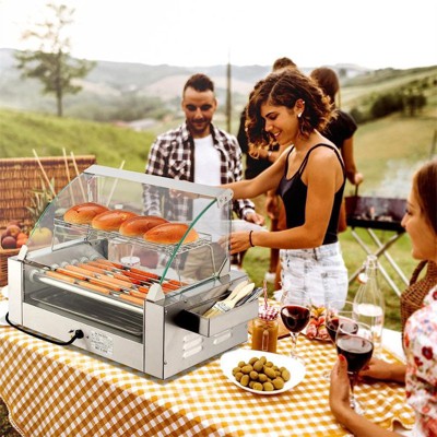 Winado 7 Rollers 1050W 110V 18 Hot Dog Roller Grill with Cover