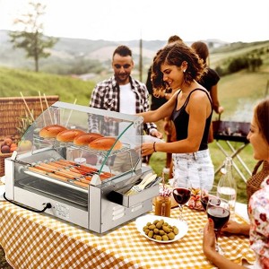 Winado 7 Rollers 1050W 110V 18 Hot Dog Roller Grill with Cover - 1 of 4