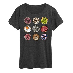Women's - Instant Message - Bagel Grid Short Sleeve Graphic T-Shirt - 1 of 4