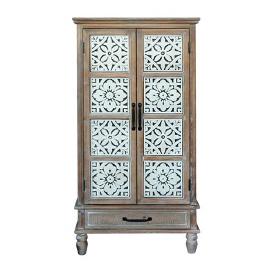 Vynxaria VintageCharm 55.12" Wood Tower Buffet Unit