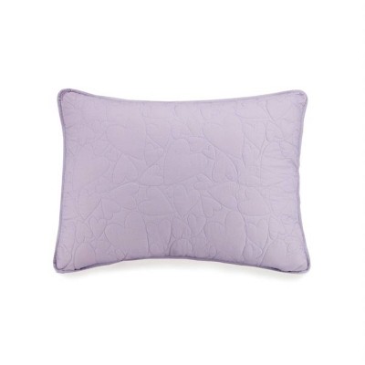 Lavender Cotton Twin Quilt Set with Heart Pillows