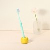 Unique Bargains Bathroom Round Mini Ceramic Toothbrush Holder 1.65"x1.18" - 4 of 4