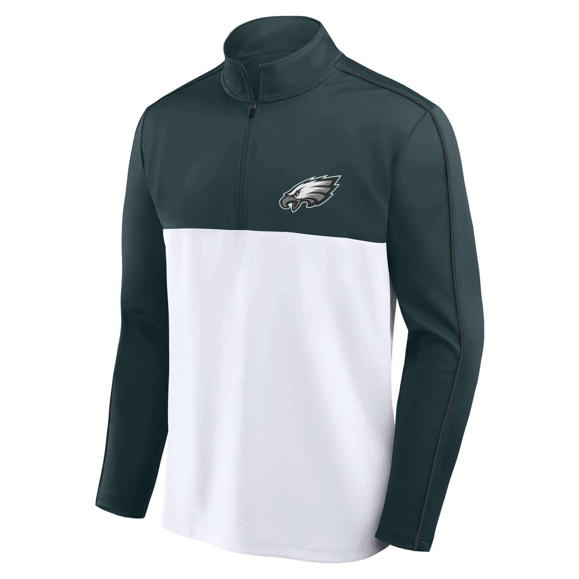 NFL Philadelphia Eagles Men's Lightweight 1/4th Zipped Hooded Sweatshirt