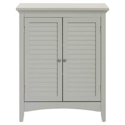 Glancy Double Door Floor Cabinet 32" Gray - Elegant Home Fashions