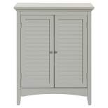 Glancy Double Door Floor Cabinet 32" Gray - Elegant Home Fashions