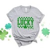 Simply Sage Market Women's Lucky Vibes Checkered Short Sleeve Graphic Tee - 3 of 4