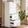 Tribesigns 4-Drawer File Cabinet with Lock, Vertical Filing Cabinet with Key for Home Office - 2 of 4