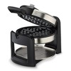 Refurbished: Cuisinart WAF-F30FR Round Flip Belgian Waffle Maker, Black/Silver – Manufacturer Refurbished - 3 of 4