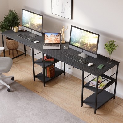 Bestier 59inch L Shaped Desk with Shelves Home Office Gaming Computer Desk