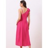 Allegra K Women's Summer Irregular Hem Sleeveless Spaghetti Strap Pleated Flowy Dress - 4 of 4