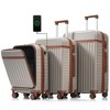 20"&24"&28" Carry-On/Checked Suitcase ABS Hard Shell Luggage with USB Port, Spinner Wheels&TSA Lock - ModernLuxe - 2 of 4
