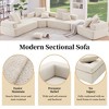 1/2/3/4pcs Oversized Modular Sectional Sofa, Boucle Convertible Floor Sofa Couch Set 4B -ModernLuxe - 4 of 4