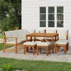 vidaXL Garden Dining Set Natural wood, cream - 2 of 4