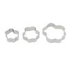 Unique Bargains Cookie Cutters 3-Pc Dog Paw Cookie Mould Set Dishwasher Safe Stainless Steel Silver Tone 1 Set - 4 of 4