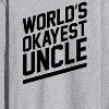 Men's - Instant Message - World's Okayest Uncle Long Sleeve Graphic T-Shirt - 2 of 4