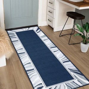 Modern Low Pile Area Rug | Ultra-Thin Machine Washable Rug with Non-Slip Back | Stain Resistant, Non-Shedding & Pet Safe Bordered for Home - 1 of 4