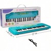 Keyboard Piano 37 Keys Electronic Piano, Multifunction Music Toy Blue - 4 of 4