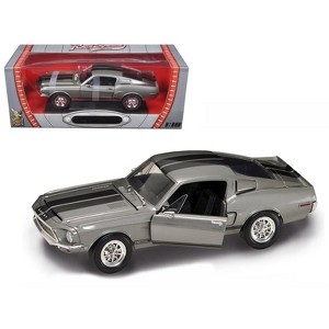1968 Shelby GT 500KR Silver 1/18 Diecast Model Car by Road Signature - 1 of 3