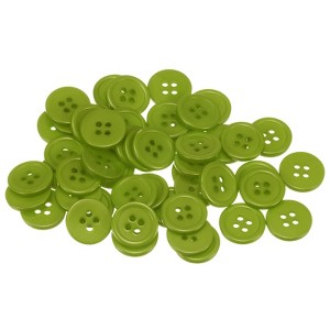 Unique Bargains Resin DIY Craft Flat 4-Hole Sewing Buttons 100 Pcs - 1 of 4