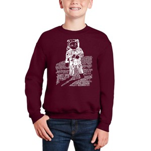 LA Pop Art Astronaut - Boy's Word Art Crewneck Sweatshirt - 1 of 3