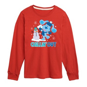 Boys' - Blue's Clues & You! - Chillin With My Snowmies Long Sleeve Graphic T-Shirt - 1 of 4