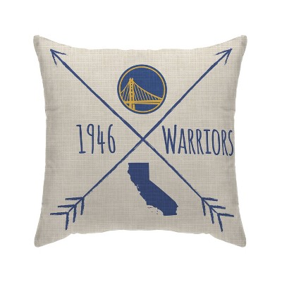 NBA Golden State Warriors Cross Arrow Decorative Throw Pillow