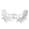 WestinTrends Tuscany HIPS Outdoor Patio Folding Adirondack Chairs with Ottomans and Side Table (5-Piece Conversation Set) - 3 of 4