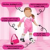 Dress Along Dolly Unicorn Onesie Pajama Doll Outfit with Unicorn Pet and Hair Clip (3pc PJ Set) - Premium Handmade Clothes Costume for All 18 inch - 4 of 4