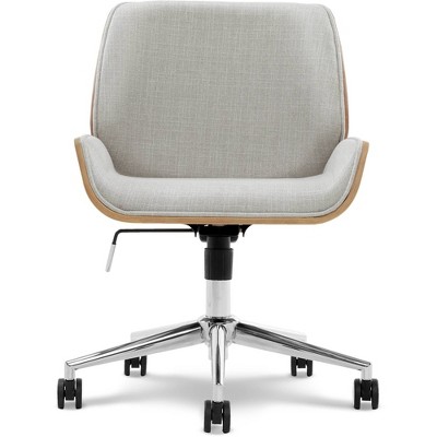 Gray Bentwood Armless Swivel Task Chair