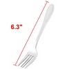 Unique Bargains Home Restaurant Utensil Stainless Steel Fruit Salad Dessert Fork 6.3" Long 5 Pcs Silver Tone - 2 of 3