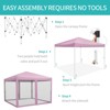 10 x 10 FT Pop Up Canopy, Party Tent with Mosquito Netting, Height Adjustable Instant Sun Shade, for Parties, Camping, Events - 4 of 4