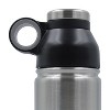 Brentwood Stainless Steel Vacuum-Insulated Water Bottle (0.7 L; Black/Silver) - 3 of 4