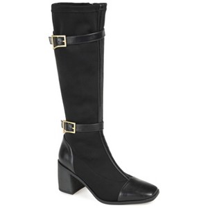 Journee Collection Womens Gaibree Stacked Heel Knee High Boots - 1 of 4